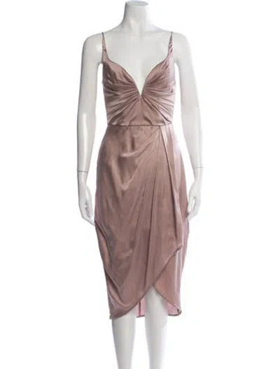 Pre-owned Zimmermann Silk Midi Length Dress In Purple