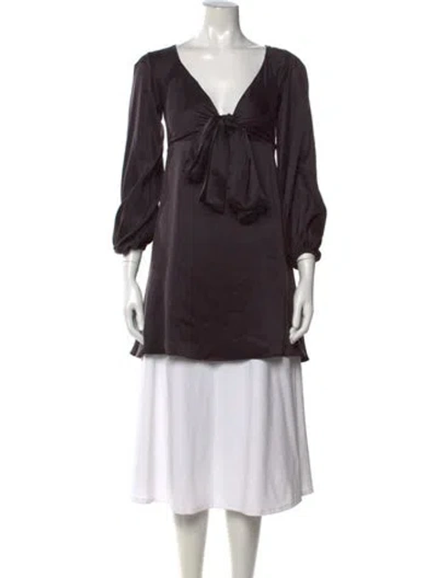 Pre-owned Zimmermann Silk Midi Length Dress In Purple