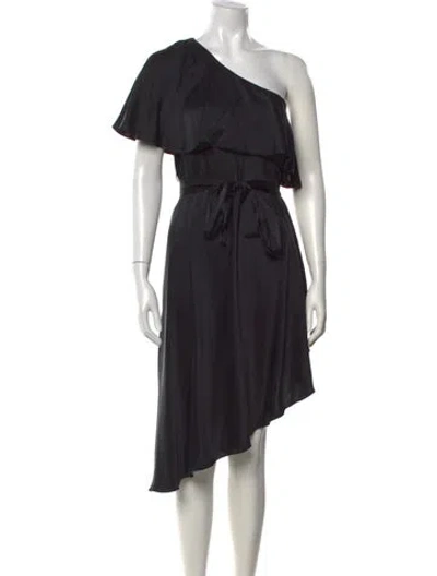 Pre-owned Zimmermann Silk Midi Length Dress W/ Tags In Black
