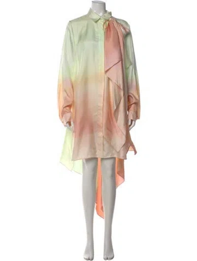 Pre-owned Zimmermann Silk Midi Length Dress W/ Tags In Multi
