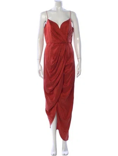 Pre-owned Zimmermann Silk Midi Length Dress W/ Tags In Red