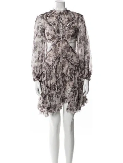 Pre-owned Zimmermann Silk Midi Length Dress In White