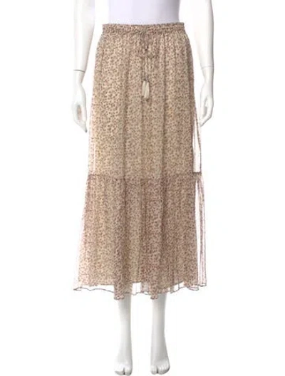 Pre-owned Zimmermann Silk Midi Length Skirt In Neutral