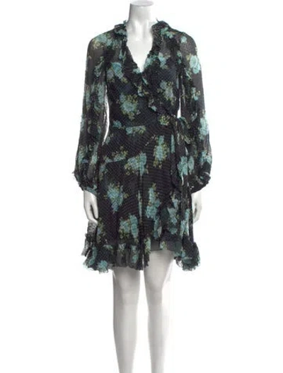 Pre-owned Zimmermann Silk Mini Dress In Black