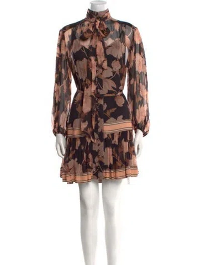 Pre-owned Zimmermann Silk Mini Dress In Black