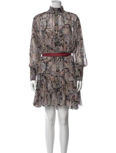 Pre-owned Zimmermann Silk Mini Dress In Black
