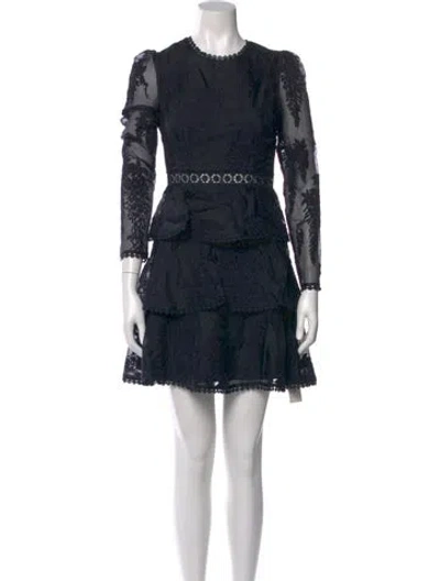 Pre-owned Zimmermann Silk Mini Dress In Black