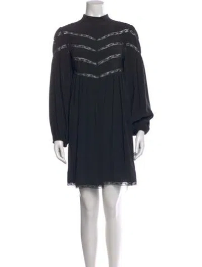Pre-owned Zimmermann Silk Mini Dress In Black