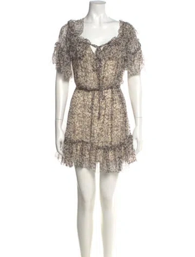 Pre-owned Zimmermann Silk Mini Dress In Black