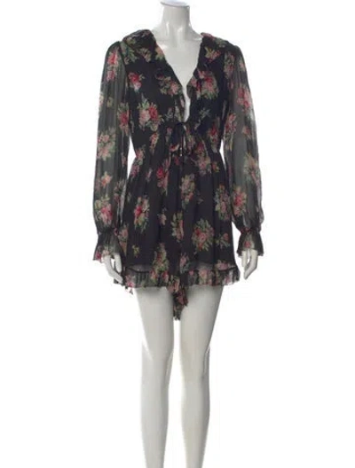 Pre-owned Zimmermann Silk Mini Dress In Black