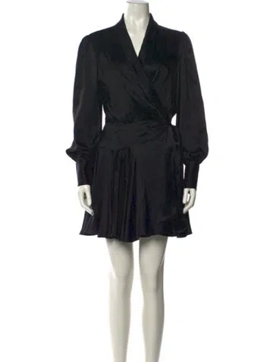 Pre-owned Zimmermann Silk Mini Dress In Black