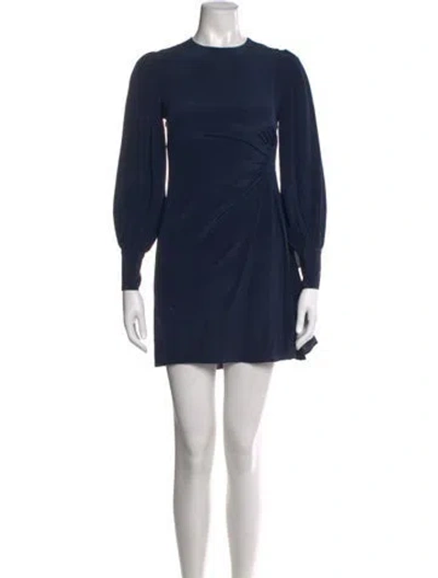Pre-owned Zimmermann Silk Mini Dress In Blue