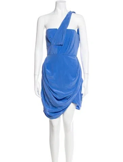 Pre-owned Zimmermann Silk Mini Dress In Blue