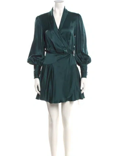 Pre-owned Zimmermann Silk Mini Dress In Blue