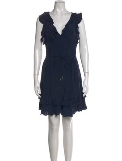 Pre-owned Zimmermann Silk Mini Dress In Blue