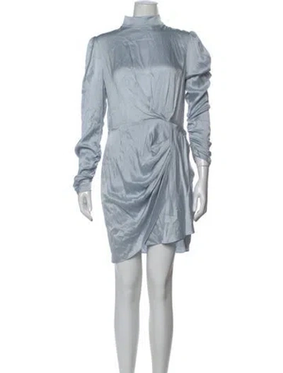 Pre-owned Zimmermann Silk Mini Dress In Blue