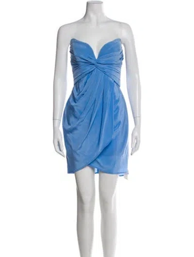 Pre-owned Zimmermann Silk Mini Dress In Blue