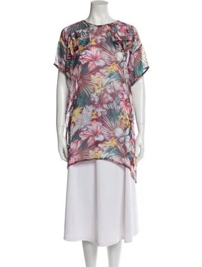 Pre-owned Zimmermann Silk Mini Dress In Burgundy