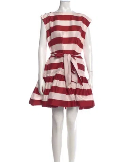 Pre-owned Zimmermann Silk Mini Dress In Burgundy