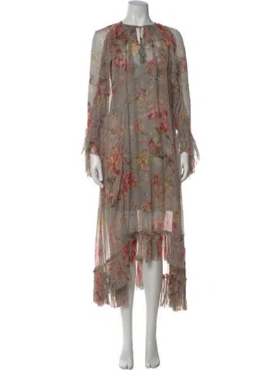 Pre-owned Zimmermann Silk Mini Dress In Green