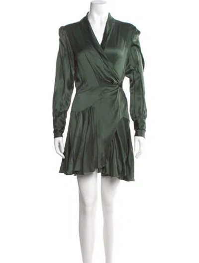 Pre-owned Zimmermann Silk Mini Dress In Green