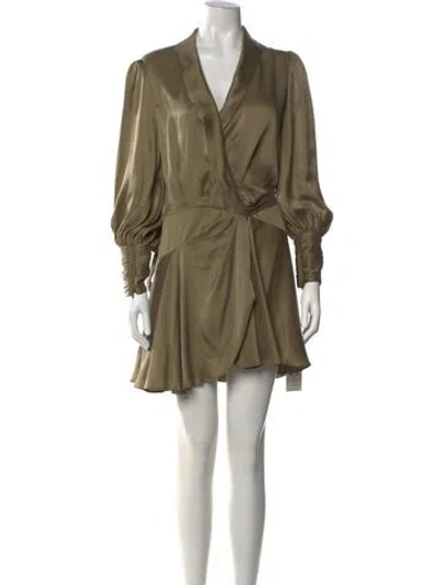 Pre-owned Zimmermann Silk Mini Dress In Green
