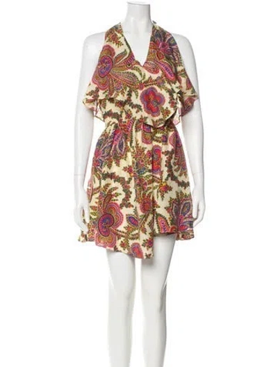 Pre-owned Zimmermann Silk Mini Dress In Green