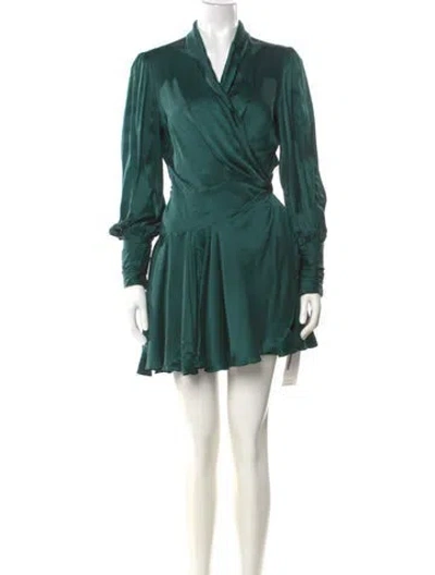 Pre-owned Zimmermann Silk Mini Dress In Green