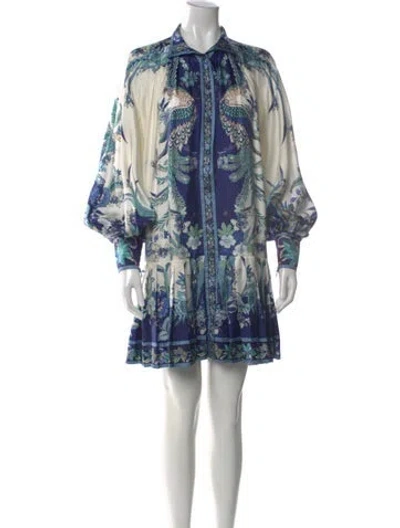 Pre-owned Zimmermann Silk Mini Dress In Multi