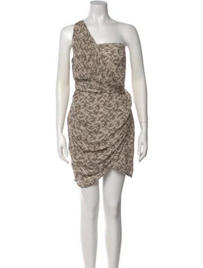 Pre-owned Zimmermann Silk Mini Dress In Neutral