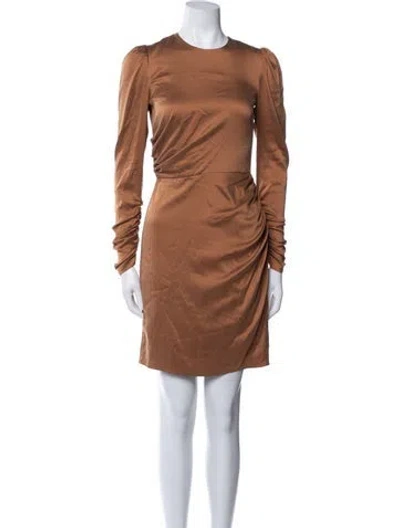 Pre-owned Zimmermann Silk Mini Dress In Neutral