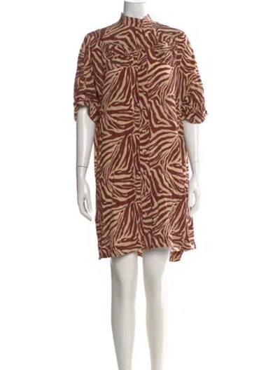 Pre-owned Zimmermann Silk Mini Dress In Neutral