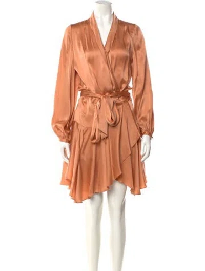 Pre-owned Zimmermann Silk Mini Dress In Neutral