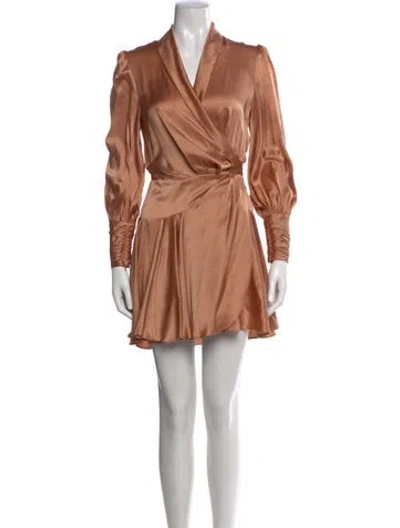 Pre-owned Zimmermann Silk Mini Dress In Neutral