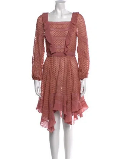 Pre-owned Zimmermann Silk Mini Dress In Pink