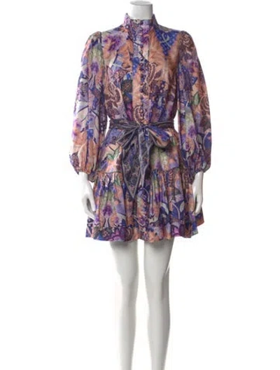 Pre-owned Zimmermann Silk Mini Dress In Pink