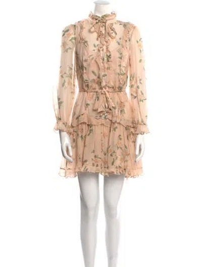 Pre-owned Zimmermann Silk Mini Dress In Pink
