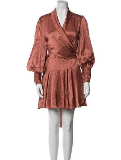 Pre-owned Zimmermann Silk Mini Dress In Pink