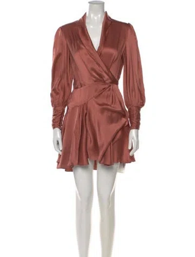 Pre-owned Zimmermann Silk Mini Dress In Pink