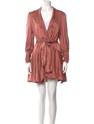 Pre-owned Zimmermann Silk Mini Dress In Pink
