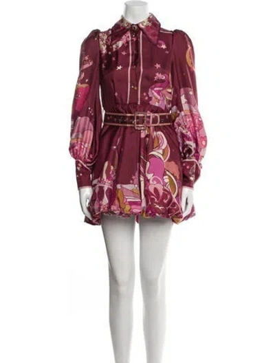 Pre-owned Zimmermann Silk Mini Dress In Pink