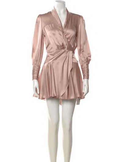 Pre-owned Zimmermann Silk Mini Dress In Pink
