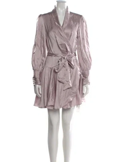 Pre-owned Zimmermann Silk Mini Dress In Pink
