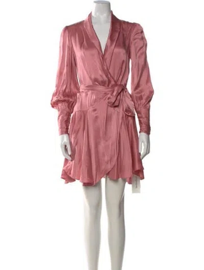 Pre-owned Zimmermann Silk Mini Dress In Pink