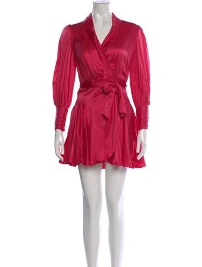 Pre-owned Zimmermann Silk Mini Dress In Pink
