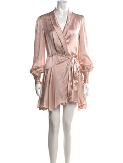 Pre-owned Zimmermann Silk Mini Dress In Pink