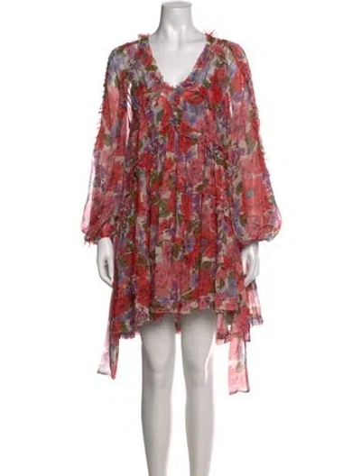 Pre-owned Zimmermann Silk Mini Dress In Pink
