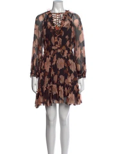 Pre-owned Zimmermann Silk Mini Dress In Pink