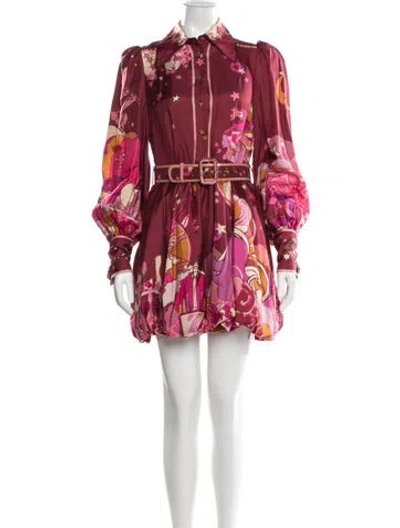 Pre-owned Zimmermann Silk Mini Dress In Pink