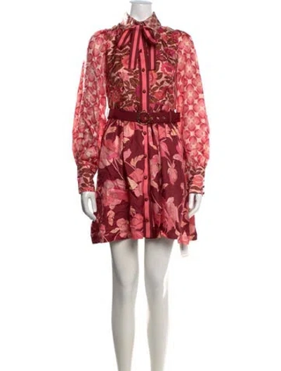Pre-owned Zimmermann Silk Mini Dress In Pink
